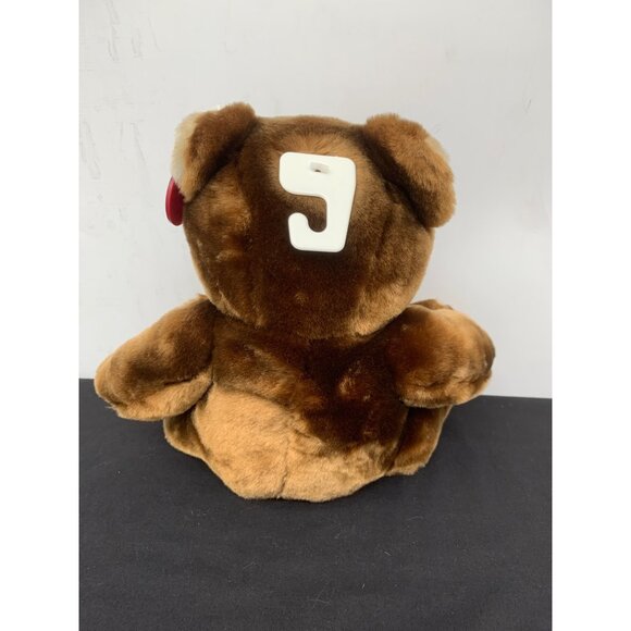 Dan Dee Collectors Choice Teddy Bear 10" Plush Brown Maroon Velvet Bow Stuffed A - Picture 3 of 8